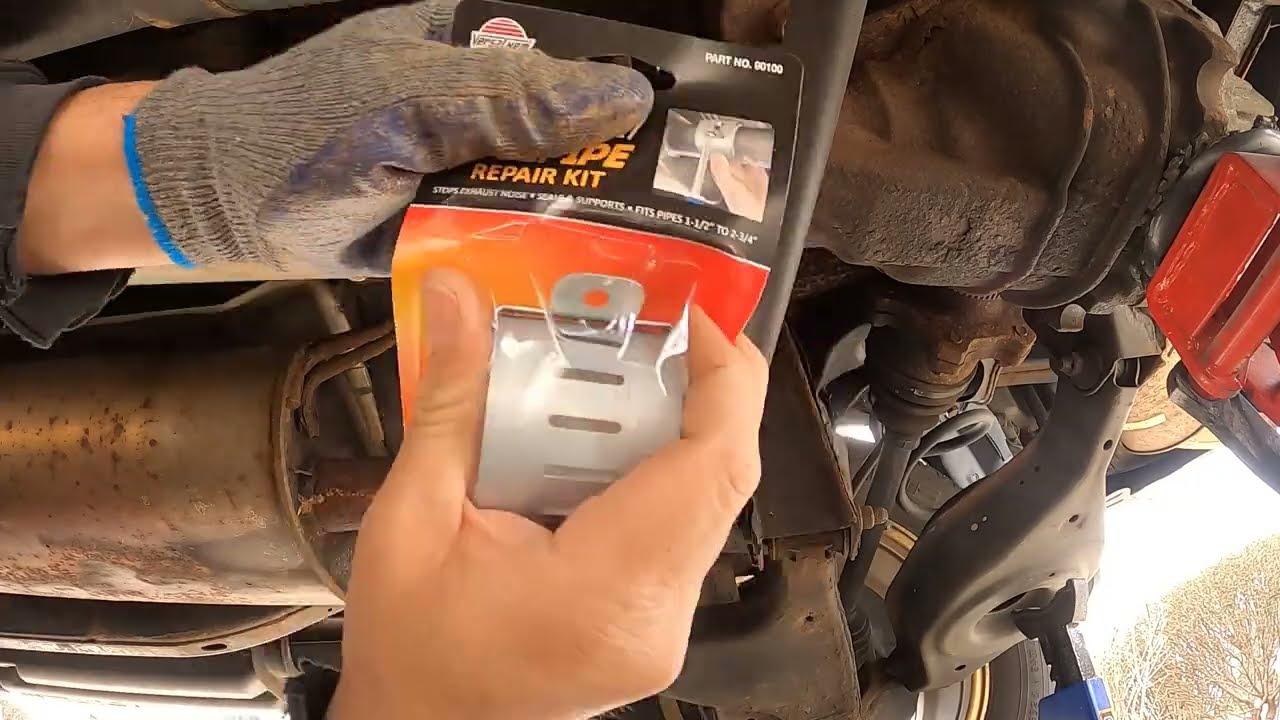 Como reparar escape sin soldar ( how to repair exhaust without welding )