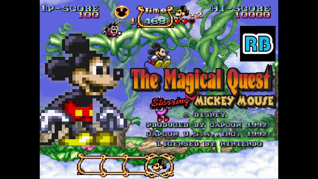 1992 [60fps] SNES The Magical Quest starring Mickey Mouse ALL