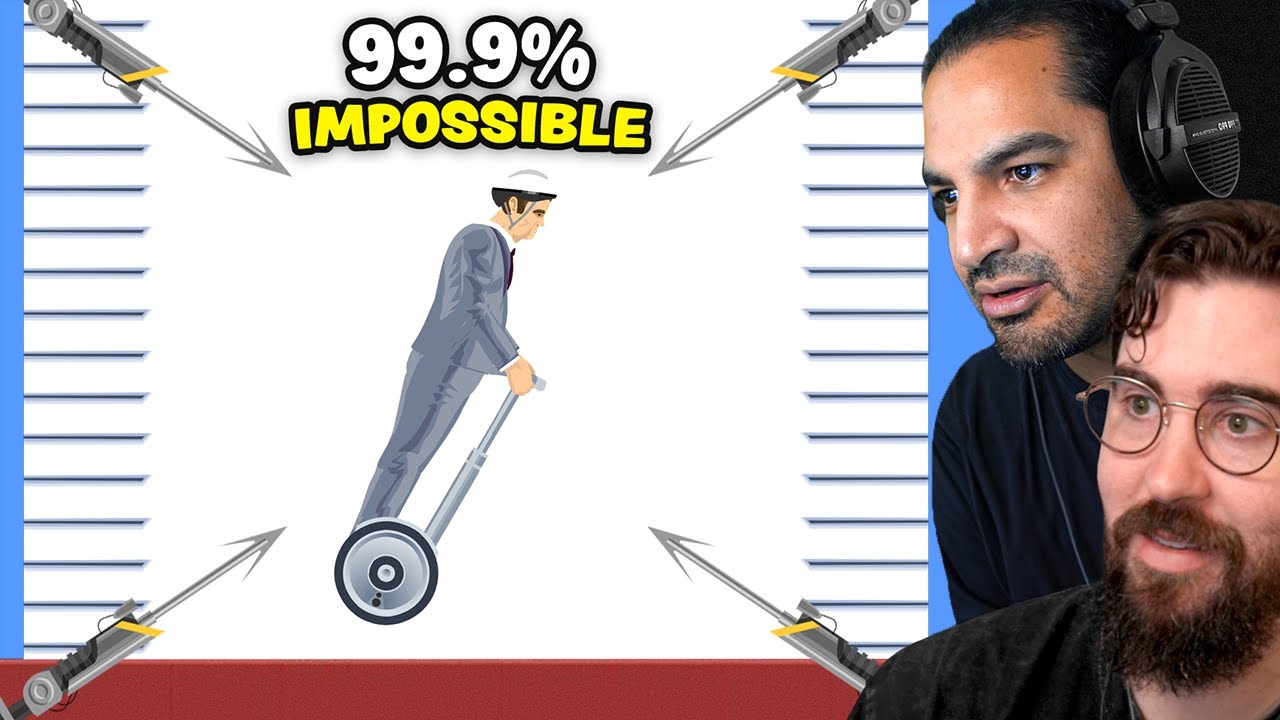 Nogla & Lui play a 100% IMPOSSIBLE Happy Wheels Level!