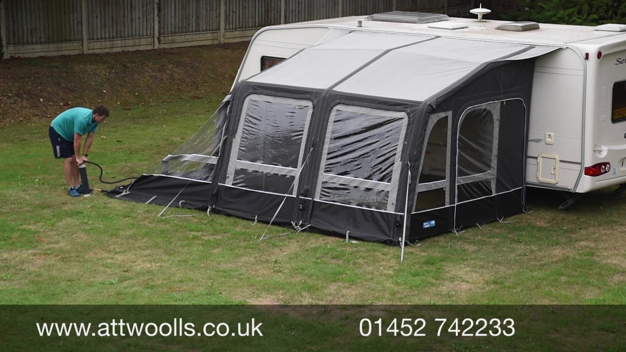 Kampa Grande Air All Season Extension Pitching & Packing Video (Real Time)