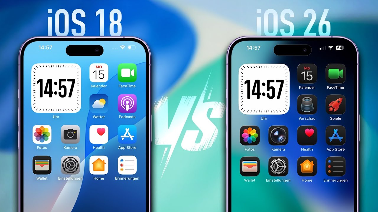 iOS 18 vs iOS 26 - Das gr&ouml;&szlig;te Update ALLER Zeiten! 🔥