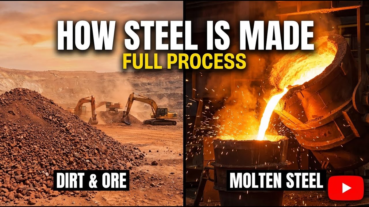 How Steel Is Made – From Dirt to Molten Metal (Full Process)