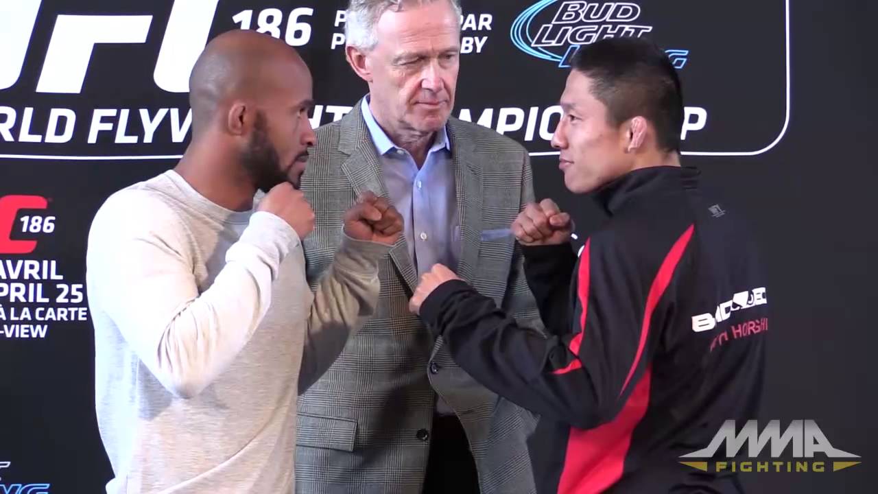 UFC 186: Demetrious Johnson vs. Kyoji Horiguchi Staredown