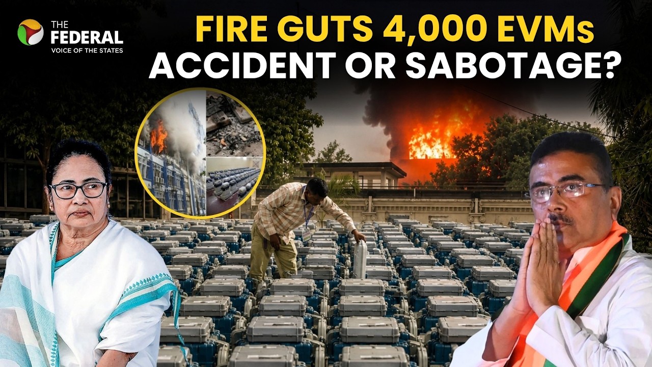 Political storm as 4,000 EVMs gutted by Kolkata fire | The Federal