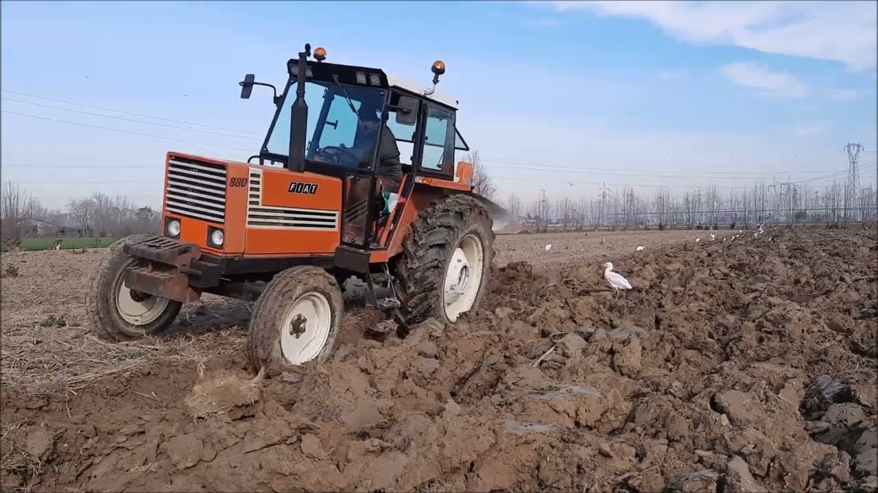 Aratura 2023 con trattore fiat 880 e aratro monovomere