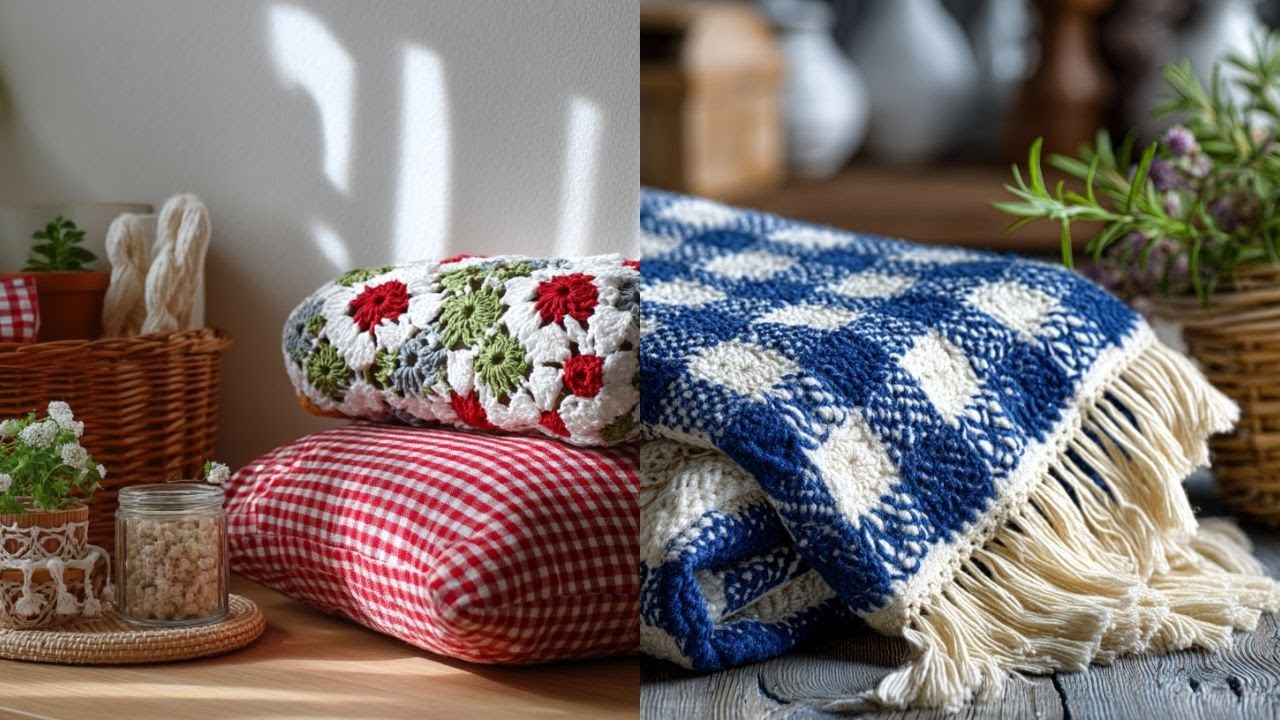 Gingham Home Decor Hacks | Crochet Accents for a Cozy Aesthetic