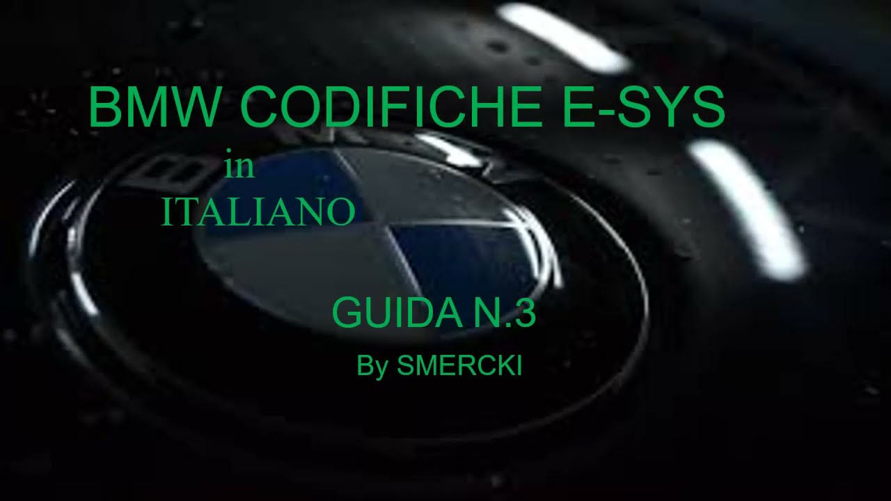bmw guida N.3 CODIFICHE CON E-SYS, LOGO AVVIO, SBLOCCO VIDEO IN MOVIMENTO VIM, DISPLAY SPORTIVI ECT