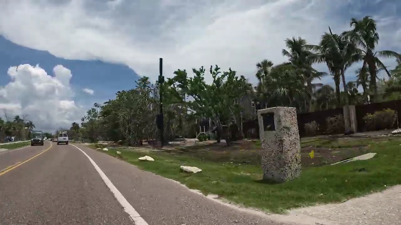 Dashcam - Longboat Key Florida - Gulf Of Mexico Drive - June 2025 - After Hurricane Helene