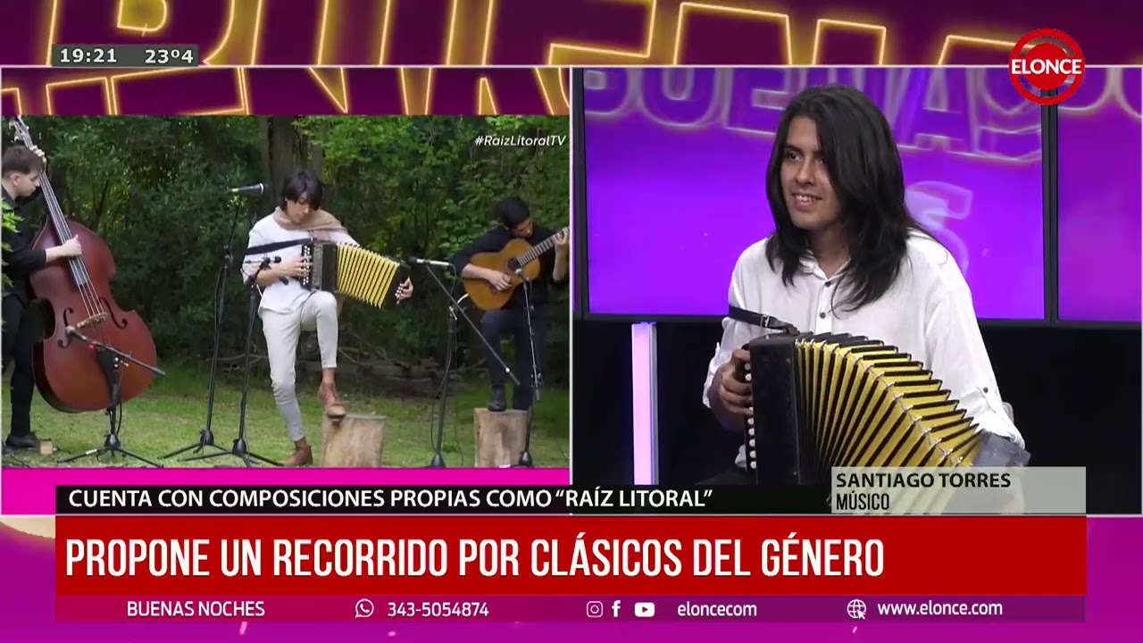 Santiago Torres nos acompaña con su música en Buenas Noches