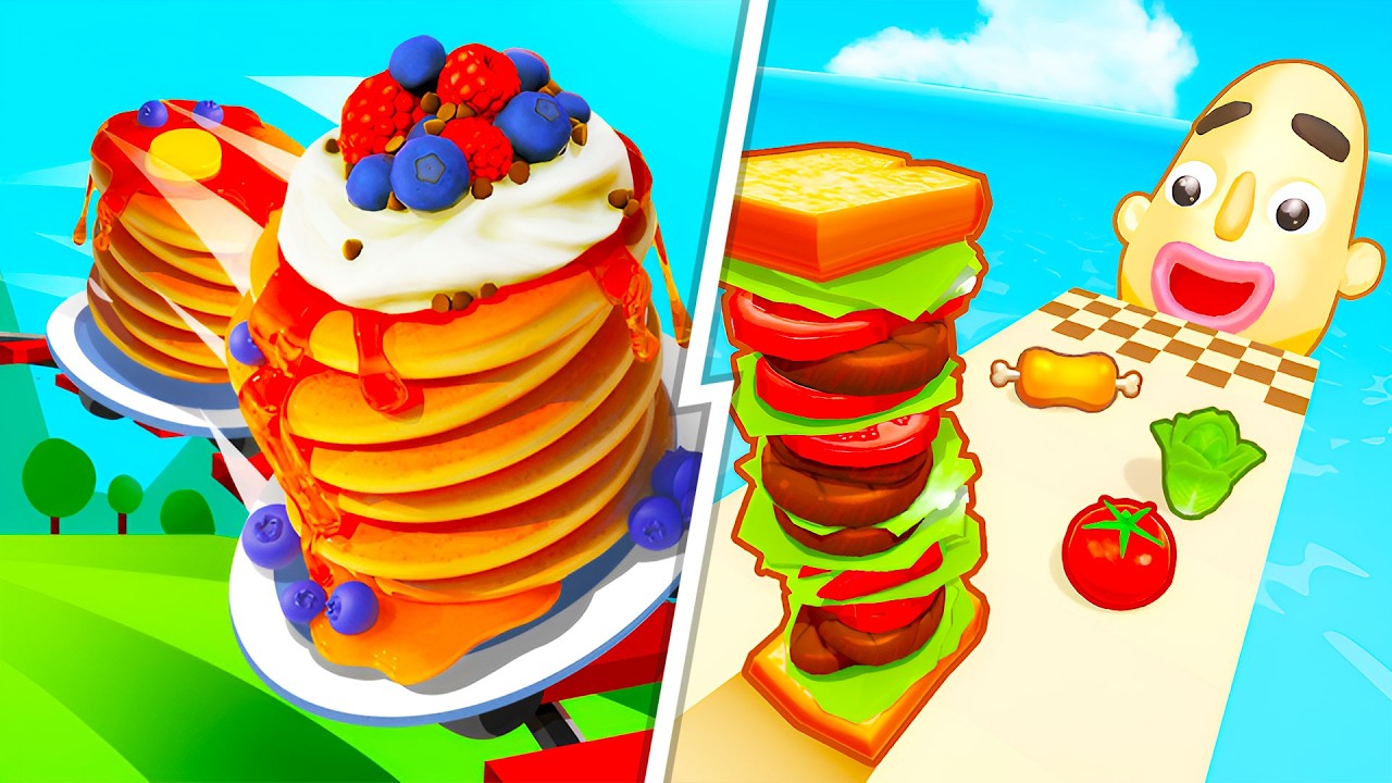 Pancake Run VS Sandwich Runner 🔥 Max Level SpeedRun Gameplay (Android,iOS) Ep 824
