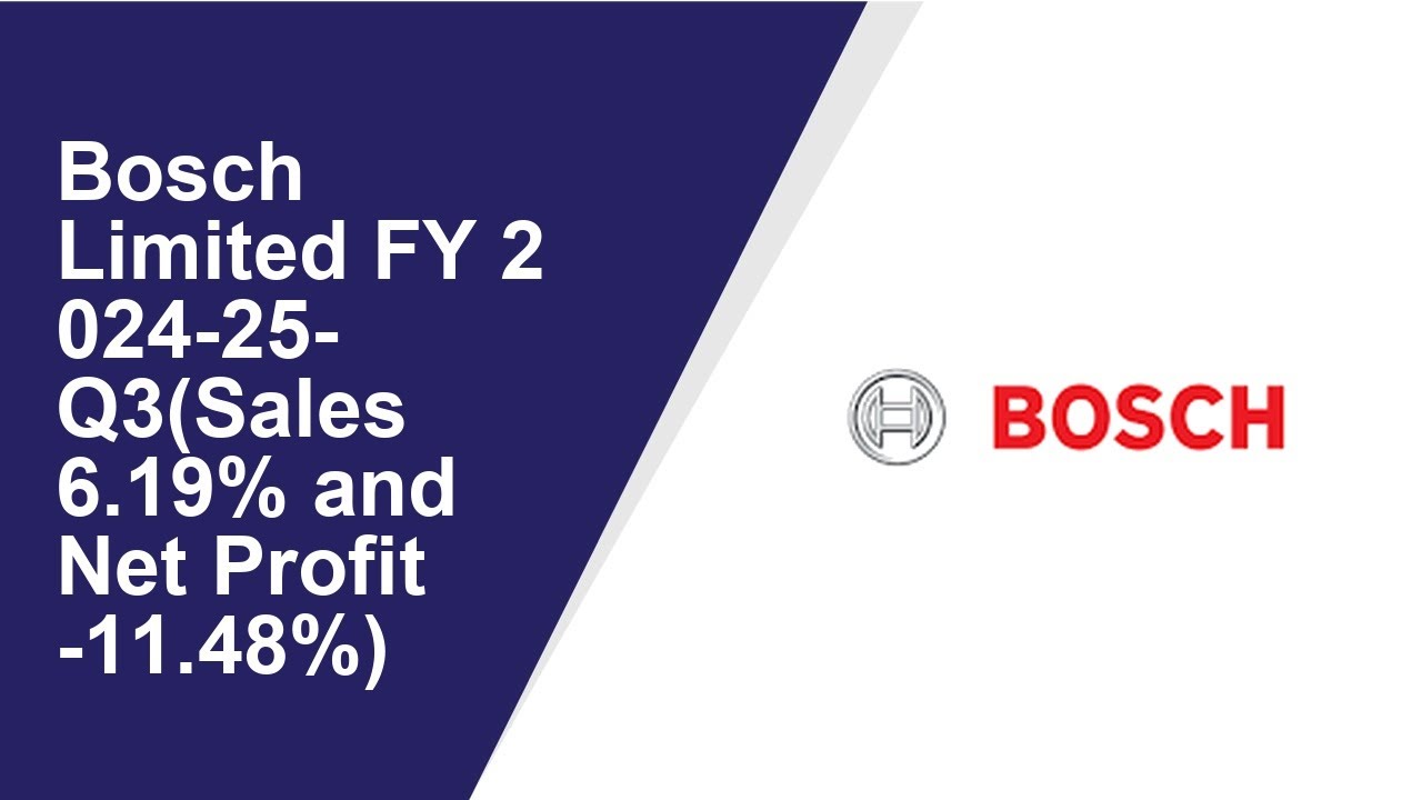 Bosch Limited Consolidated Quarterly Result | Q3 Result 2024-25 | Bosch Limited latest news