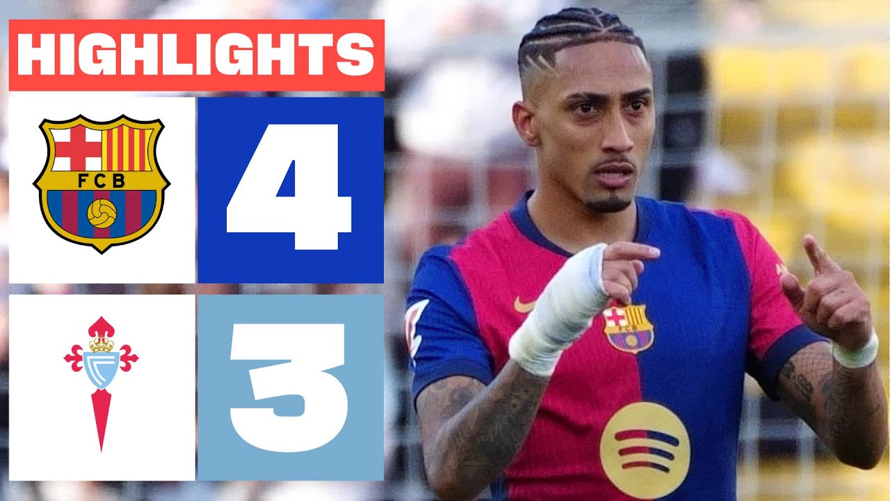 FC BARCELONA 4 - 3 RC CELTA  I RESUMEN LALIGA EA SPORTS