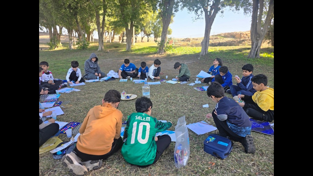 مشروع حدائق الفن في متنزه الدانة بالظهرن وطلاب ابتدائية اليرموك الأهلية 1447 هـ