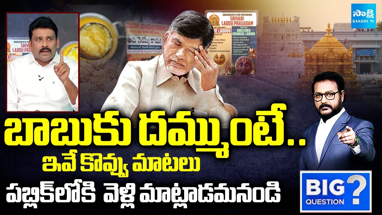 YSRCP Karumuri Venkat Reddy Open Challenge Chandrababu | Tirupati Laddu Controversy | Sakshi TV