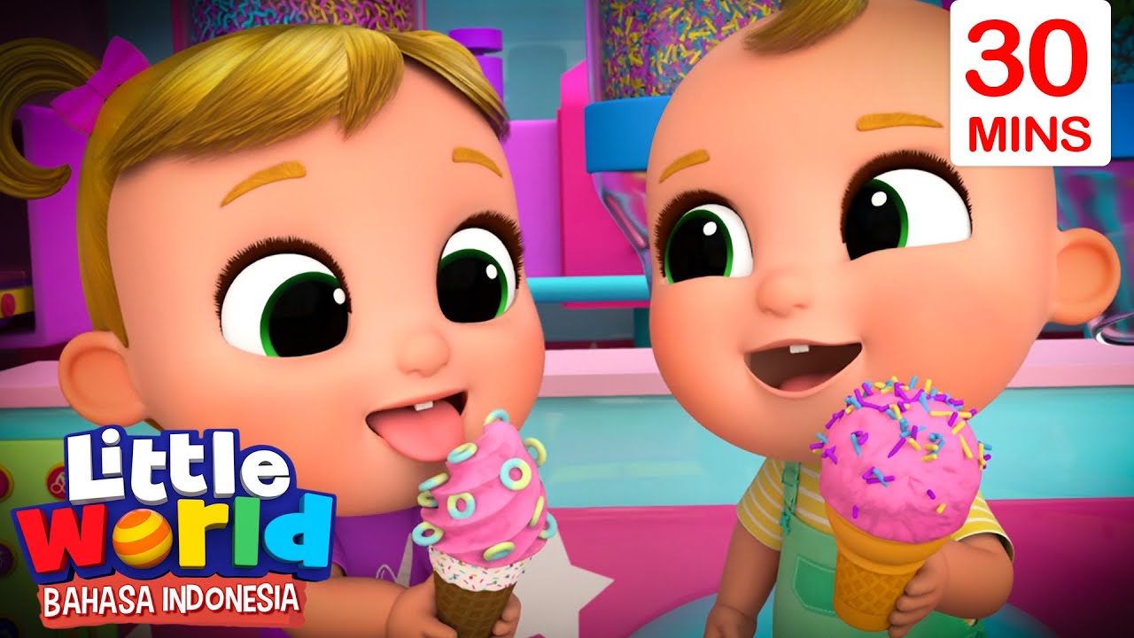 Lezatnya Makan Es Krim | Little World Bahasa Indonesia | Kartun dan Lagu Anak
