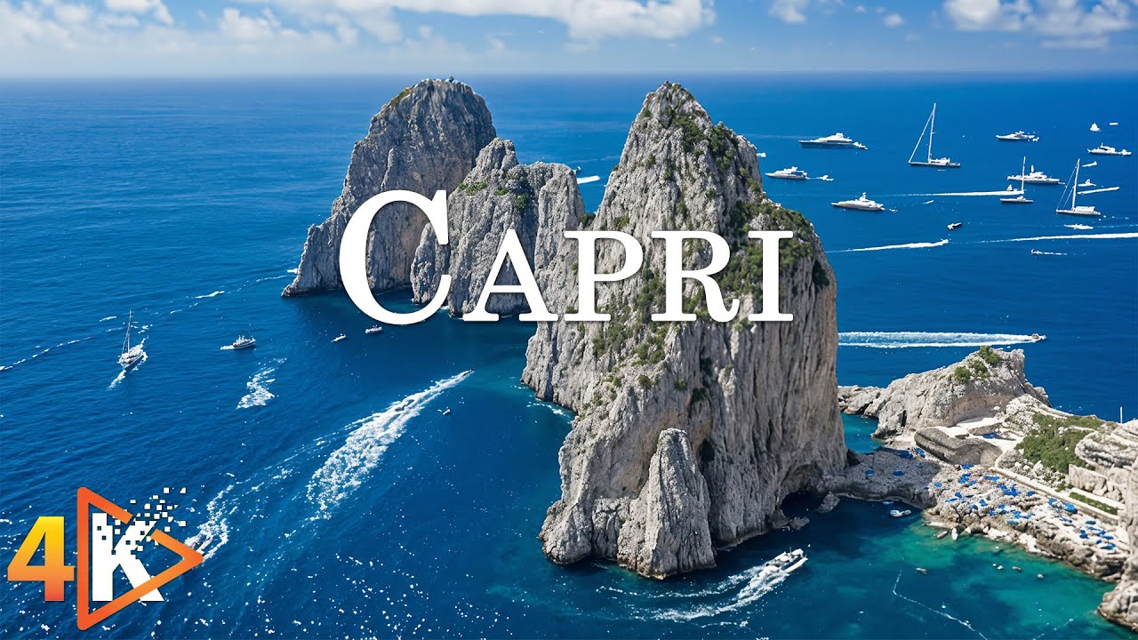 Capri 4K &ndash; Blue Coves & Coastal Charm with Relaxing Music &ndash; 4K Ultra HD Video