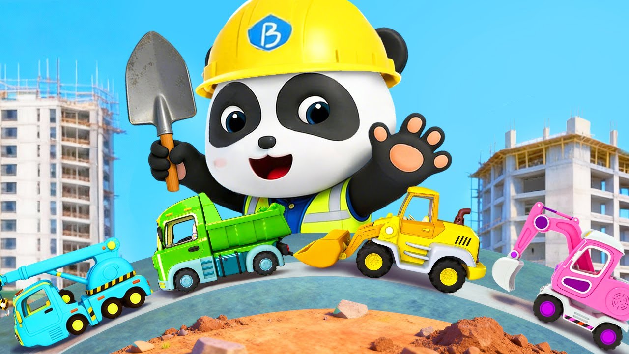 Learn Construction Trucks | Excavator, Crane Truck | Nursery Rhyme & Kids Songs | BabyBus