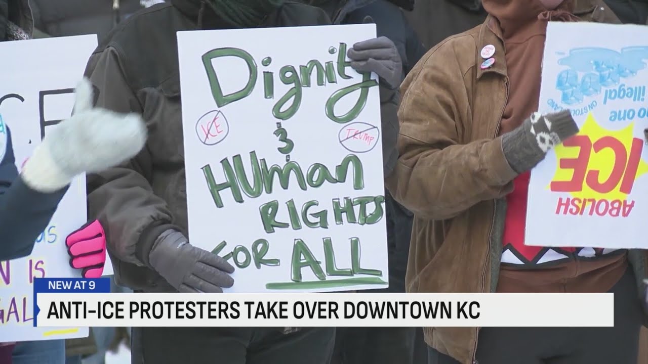 Protestors march in Kansas City as part of nationwide 'Black Out'