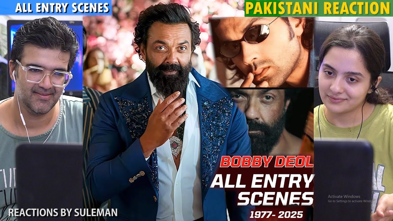 Pakistani Couple Reacts To Bobby Deol All Entry Scenes | Bobby Coolest Comeback | 1977-2025