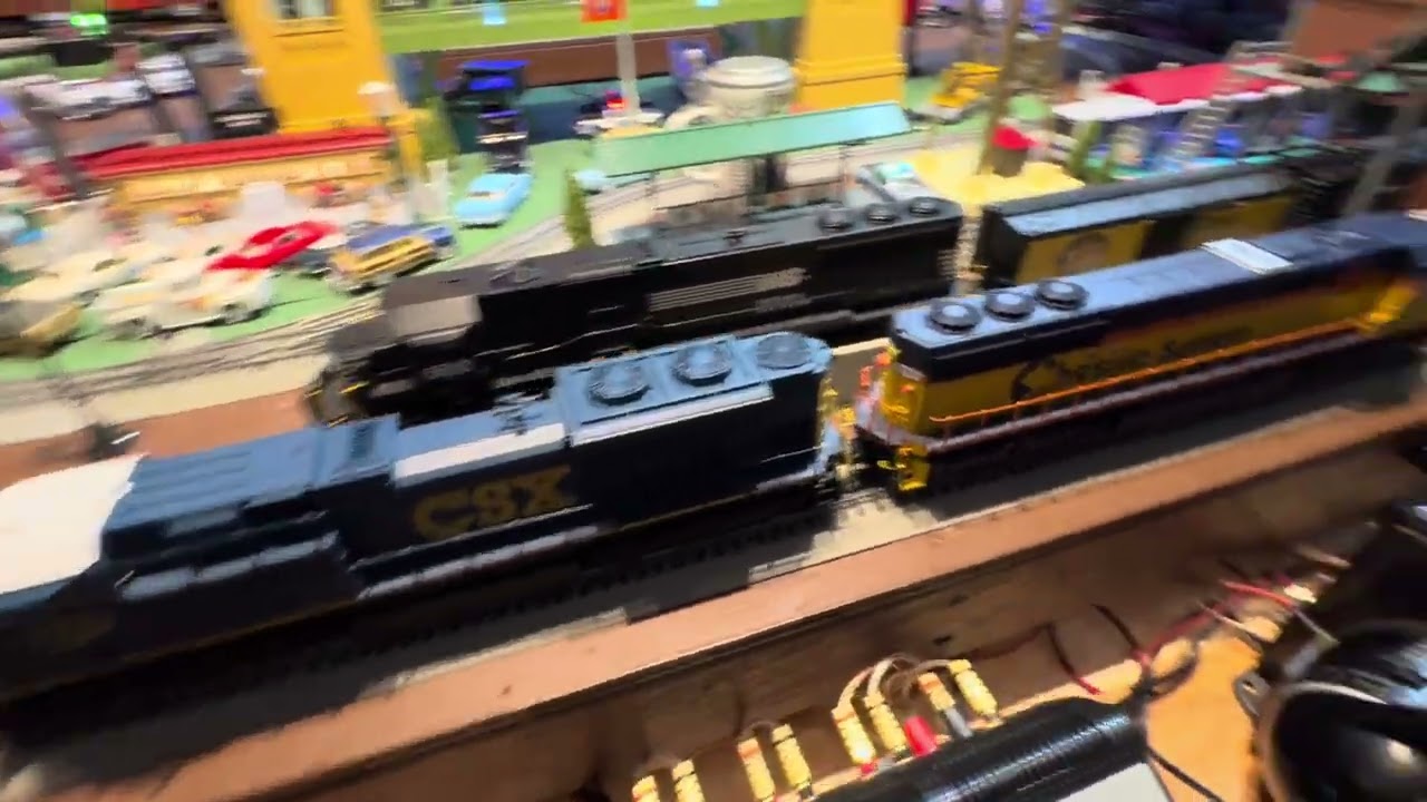 Four MTH engine lash up and Lionel Norfolk Southern 
