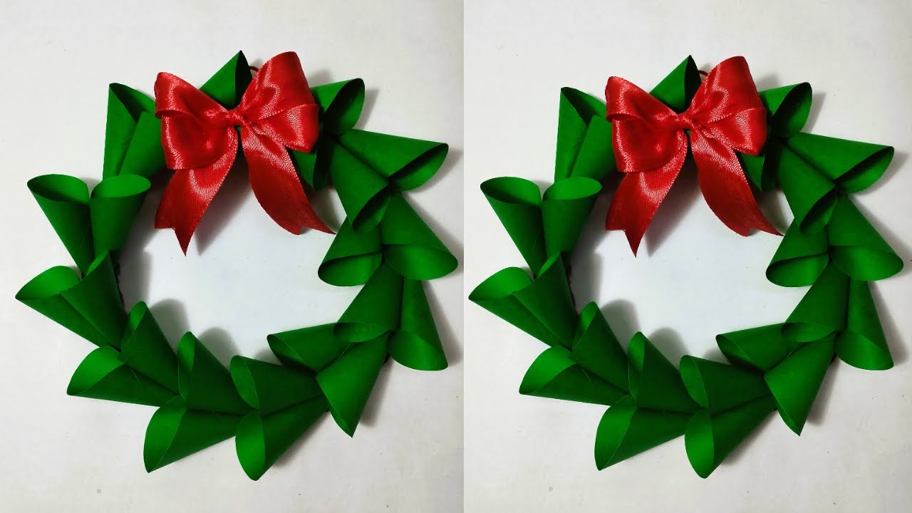Christmas Decoration Ideas Using Paper | DIY Christmas Wreath | Christmas Craft Ideas | Paper Crafts