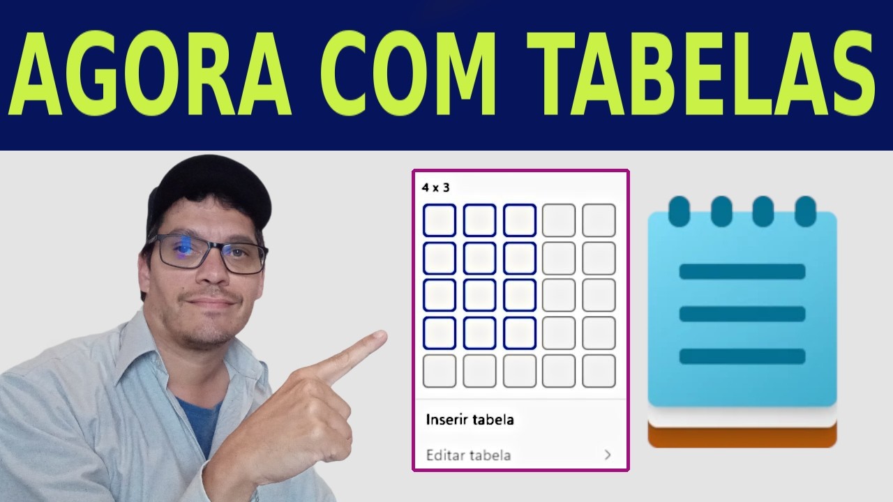 Tabelas no Bloco de Notas do Windows