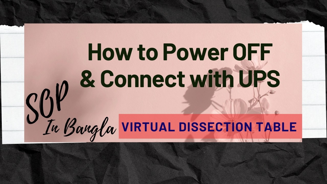 SOP- How to power off UPS II Virtual Dissection Table II Anatomy Simulator