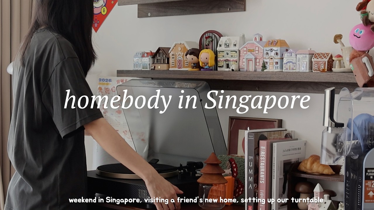 vlog: weekend in Singapore, friend's new home, Japanese home dining, back to vinyls | 新加坡日常， 開箱朋友的新家