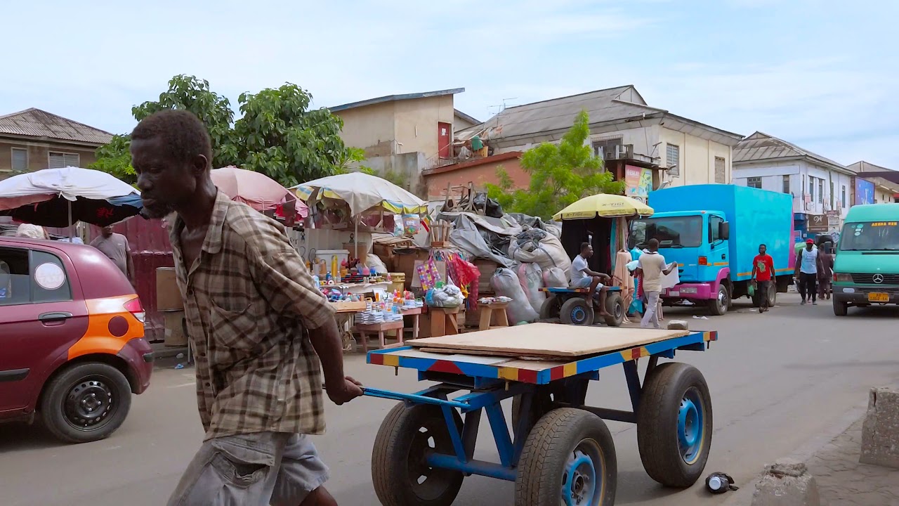 4K # Makola Market in Accra Ghana West Africa #West Africa Busiest Market