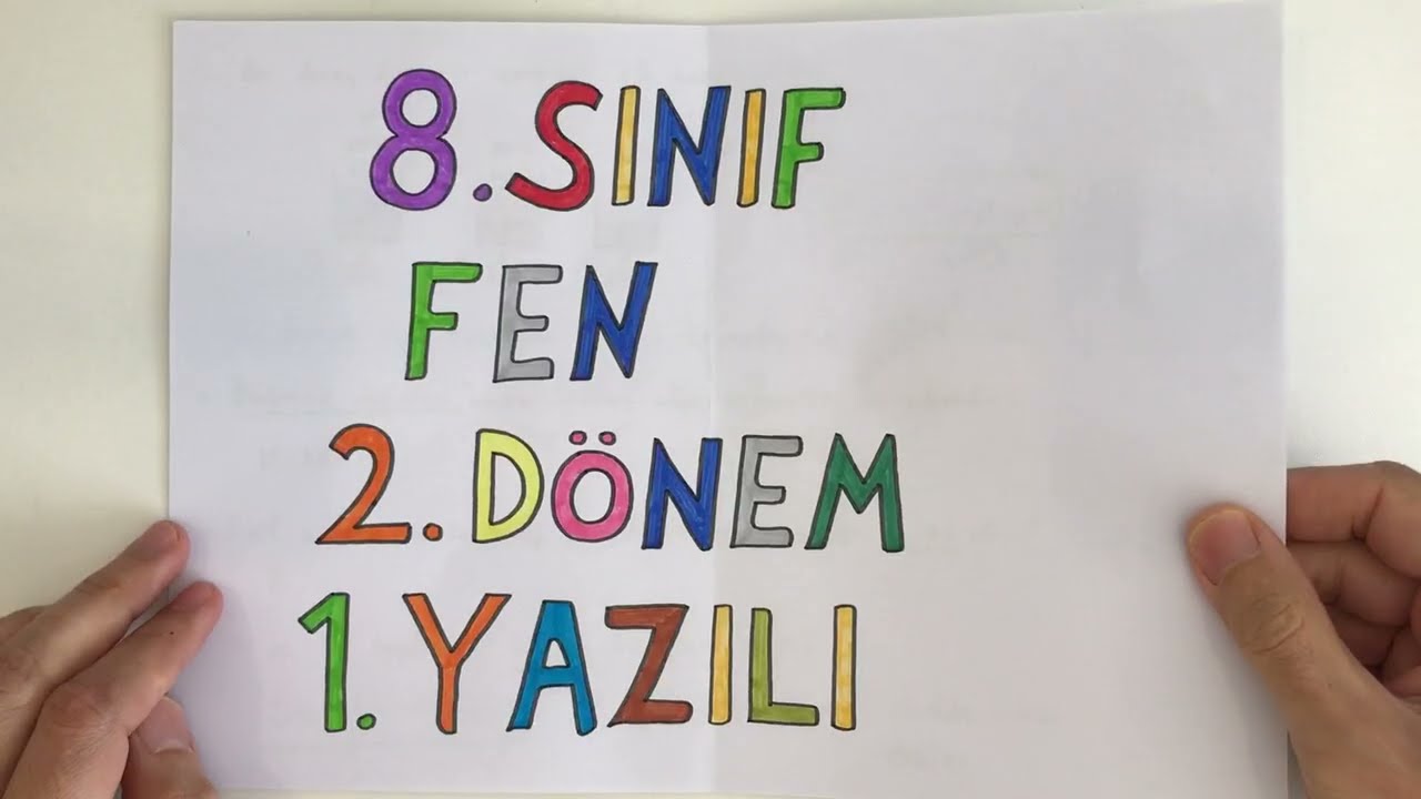 8. Sınıf Fen Bilgisi 2. Dönem 1. Yazılı ( 💯PUANLI)