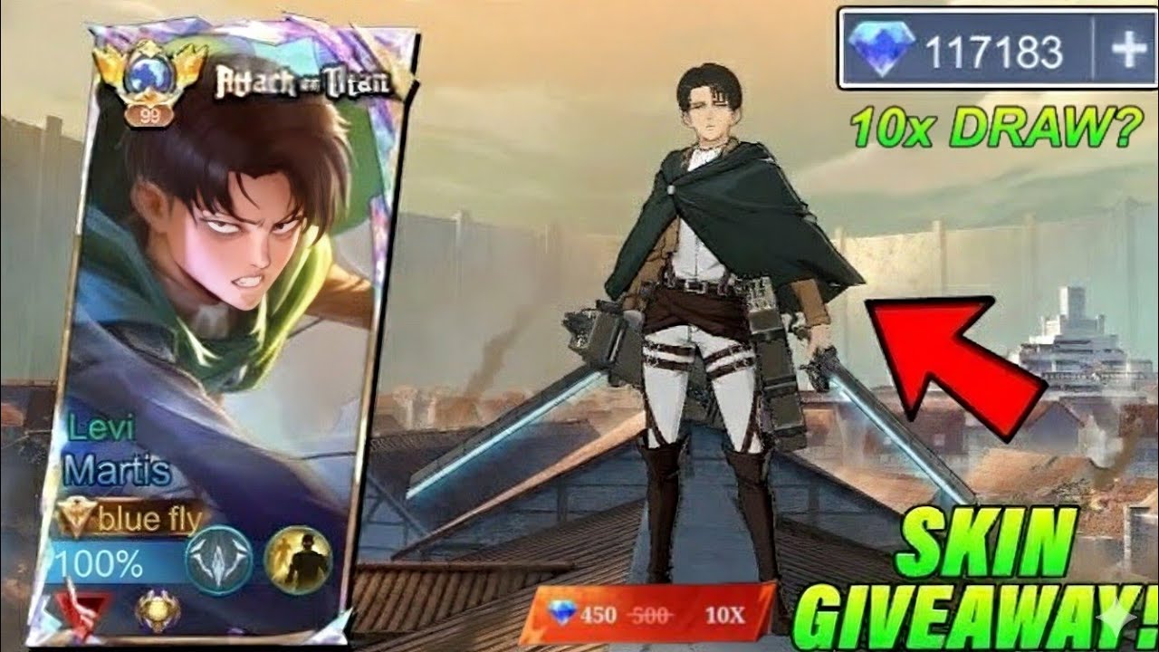 MARTIS ATTACK ON TITAN SKIN LEVI IS FINALLY BACK!! 😱 | DIAMOND SPENT REVEAL + SKIN GIVEAWAY! - MLBB