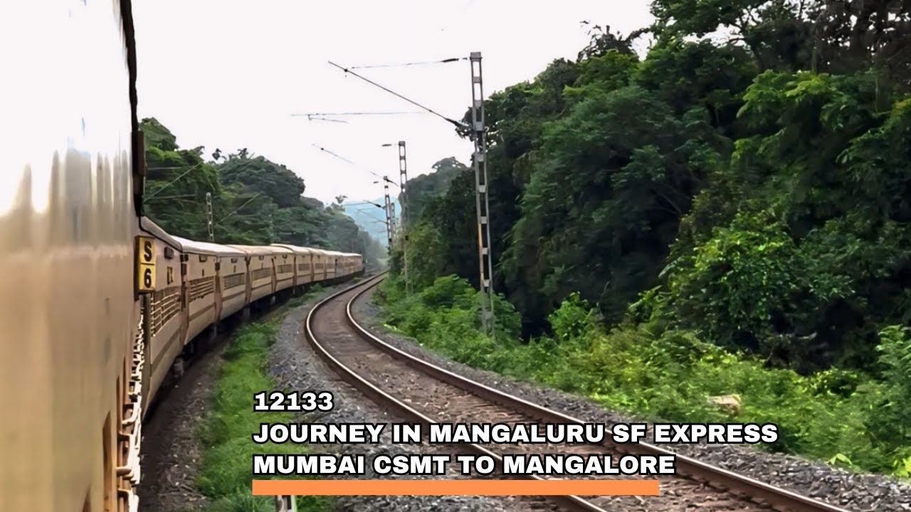 Journey in Mumbai Mangaluru SF Express Via Madgaon | Full Monsoon Journey | 12133