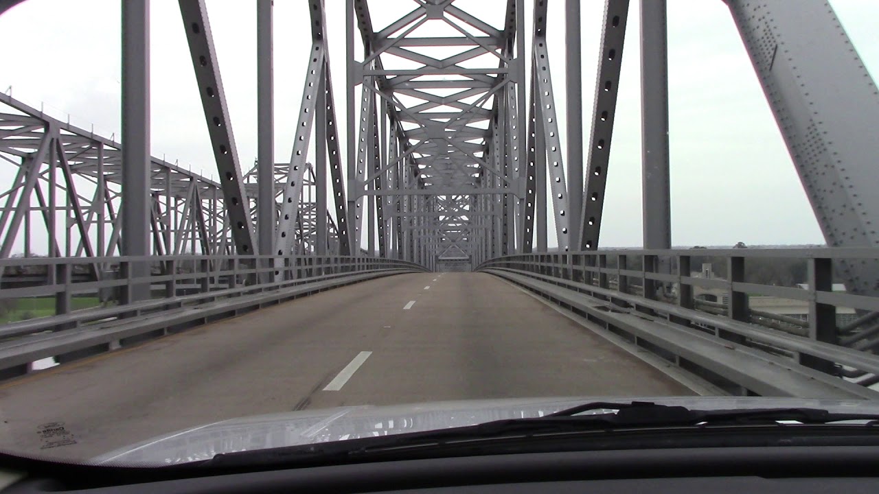 US 84 Westbound Crossing Mississippi River From Natchez into Vidalia, LA