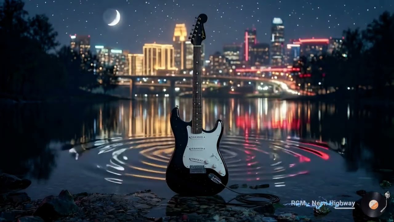 Neon Highway - Energetic Electric Guitar Instrumental (Night Drive Rock)