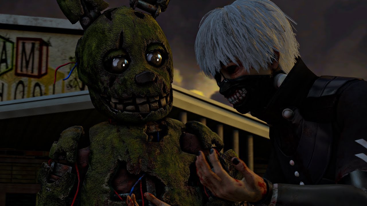 Springtrap meets Ken Kaneki in Dead by Daylight
