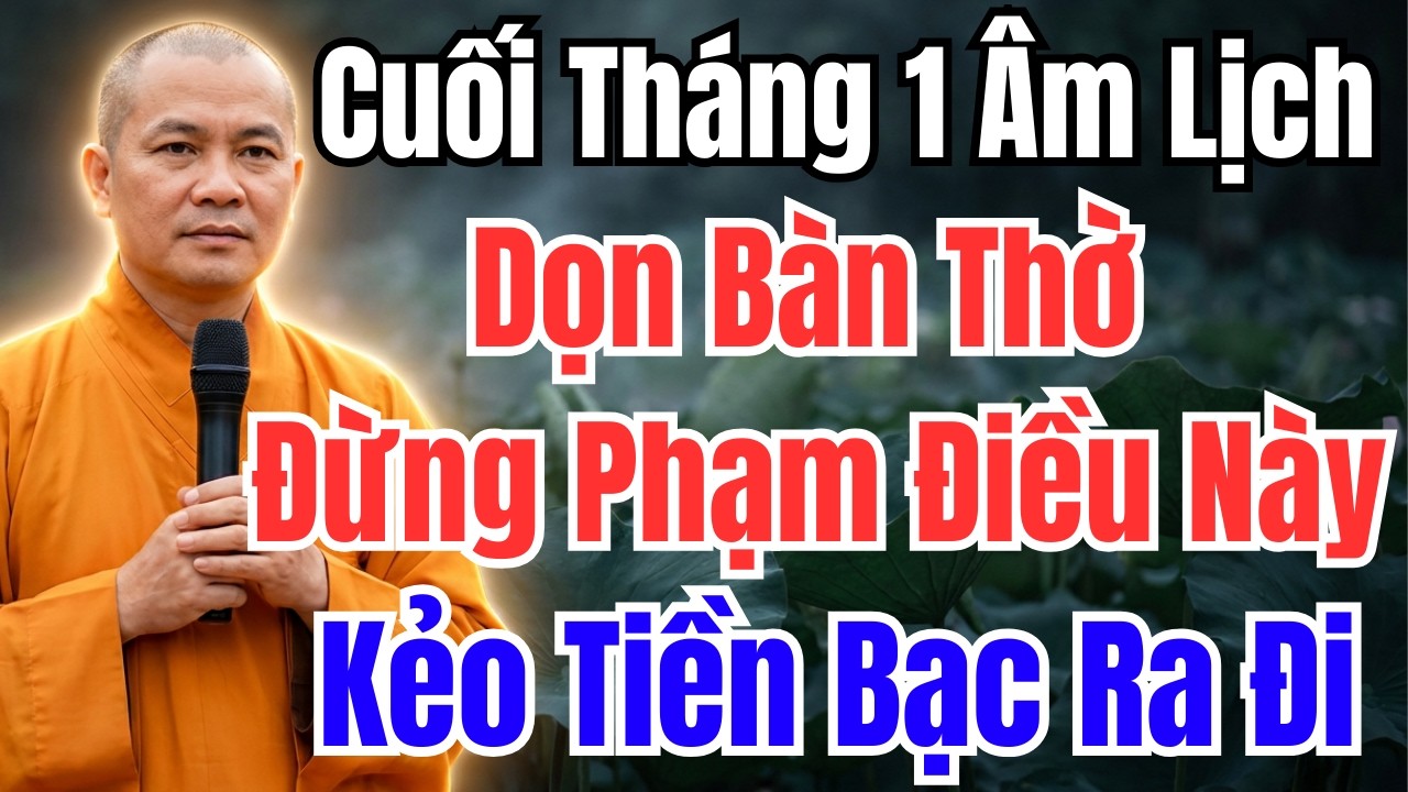 CUỐI THÁNG 1 ÂM LỊCH : DỌN BÀN THỜ MÀ PHẠM 3 ĐIỀU NÀY, TIỀN BẠC KHÓ DƯ | PHẬT PHÁP DIỆU KỲ