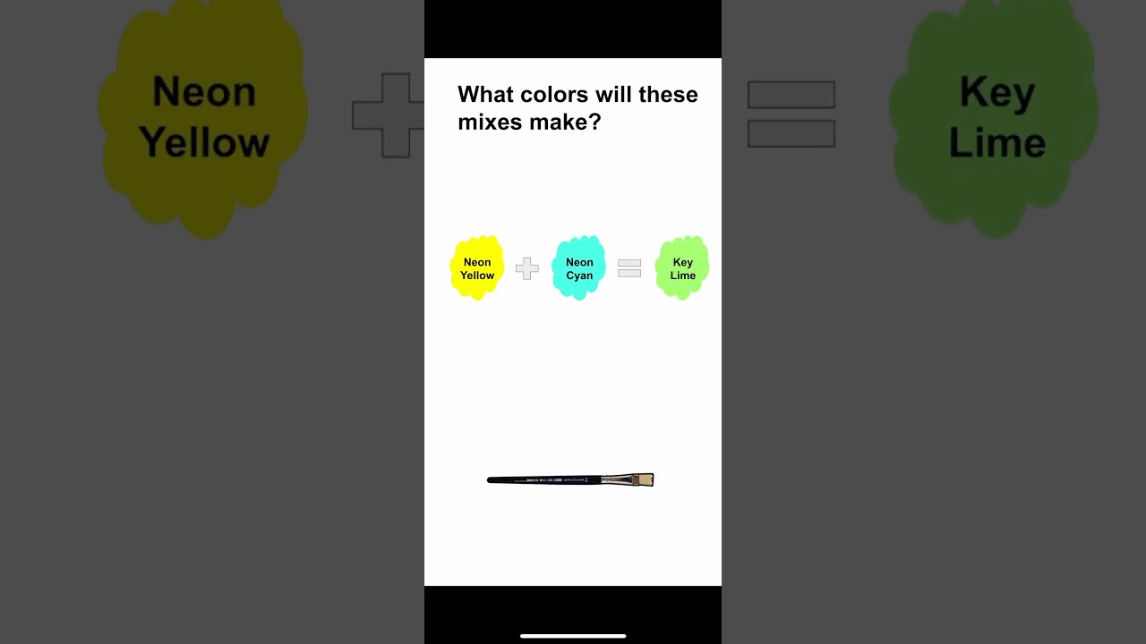 Mixing Colors Neon Yellow with other Neon Colors
