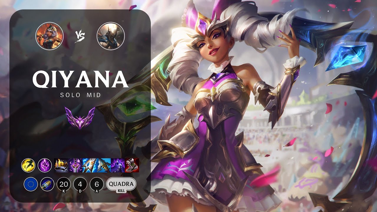 Qiyana Mid vs Pantheon - EUW Master Patch 14.1