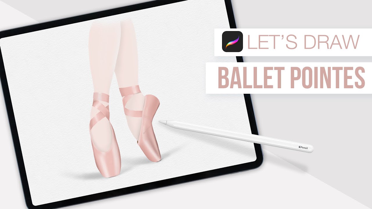 How to Draw Ballet Pointe Shoes in Procreate