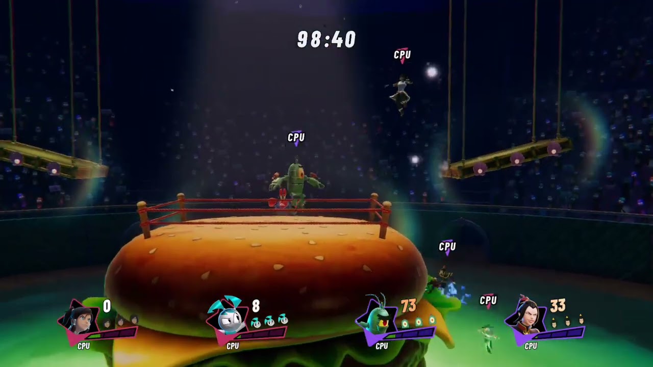 Free-For-All Battle #nickelodenallstarbrawl2 #fightinggames 