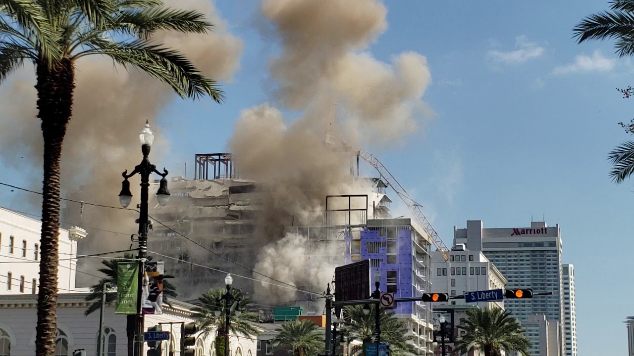 Hard Rock Hotel New Orleans - Crane Demolition