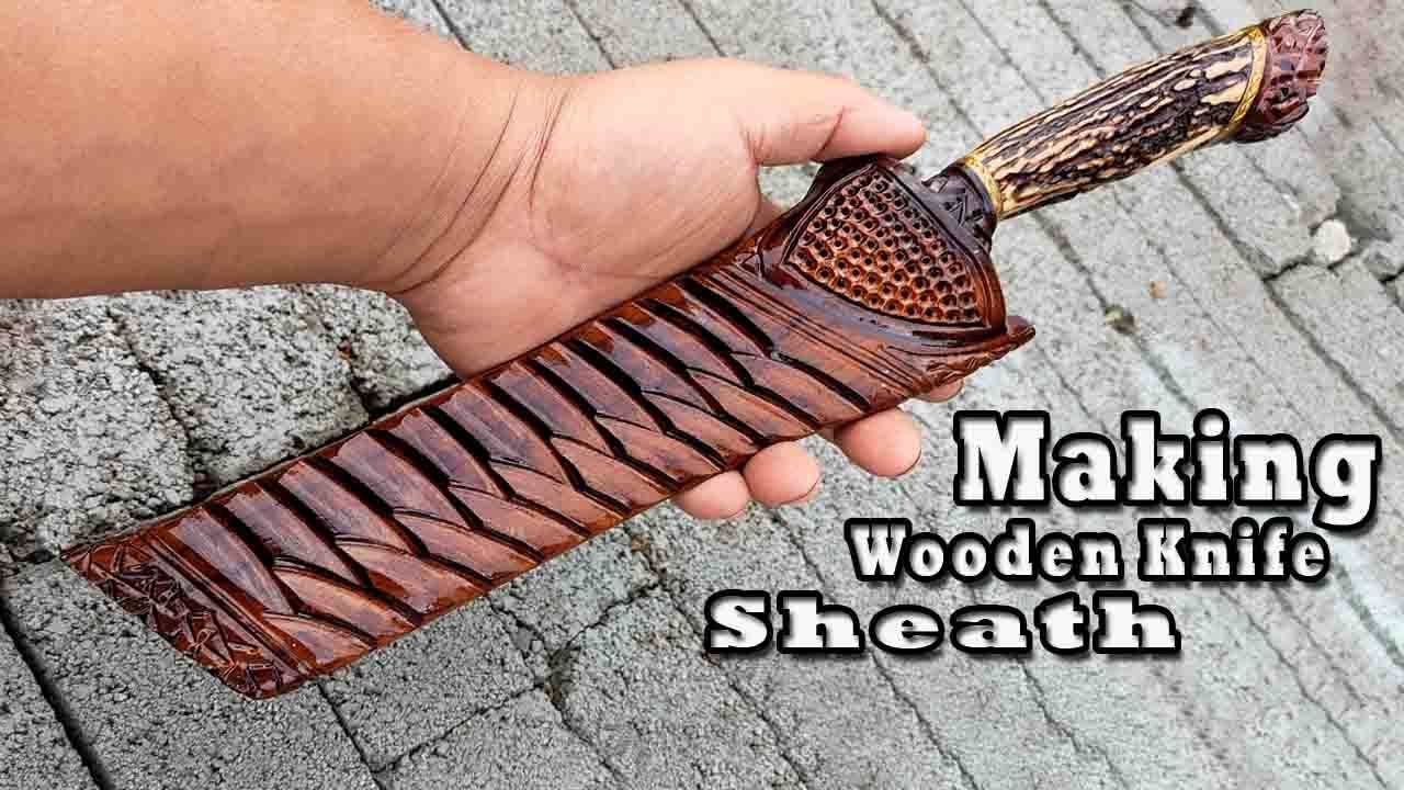 ♻️⚔️ ( D2 Knife Part 2 ) Making Wooden Knife Sheath | Cara Buat Sarung Pisau dari kayu