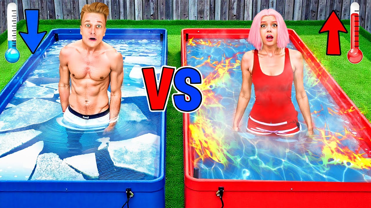 Défi Piscine CHAUDE vs FROIDE !