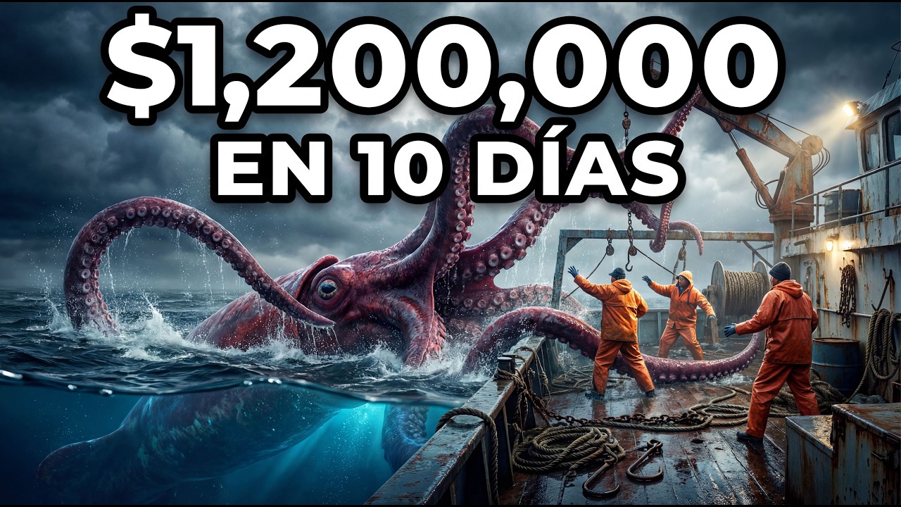 Cómo los pescadores ganan $1,200,000 en 10 días capturando un calamar gigante de las profundidades