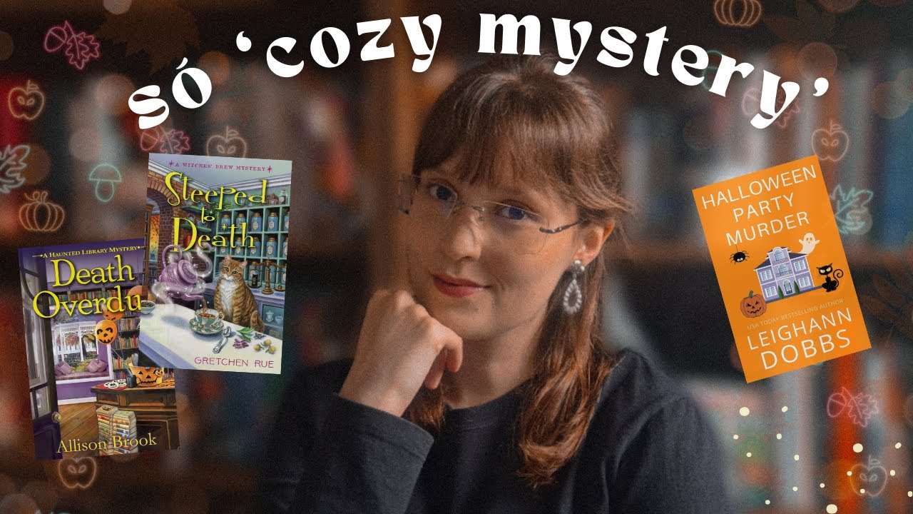 li tr&ecirc;s livros de 'COZY MYSTERY' para entrar no clima de Halloween 🍁🎃🧡 // vlog de leitura