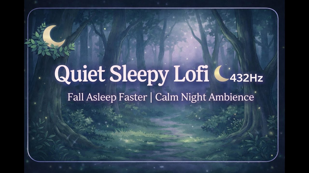 Sleepy Night Lofi 🌙 432Hz – Quiet Ambient Beats for Re