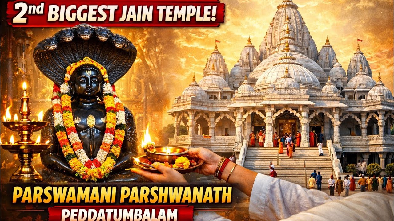 భారతదేశంలో 2వ అతిపెద్ద జైన మందిరంలో ఏమి జరుగుతుంది? 🛕 | పార్శ్వమణి పార్శ్వనాథ పూజ