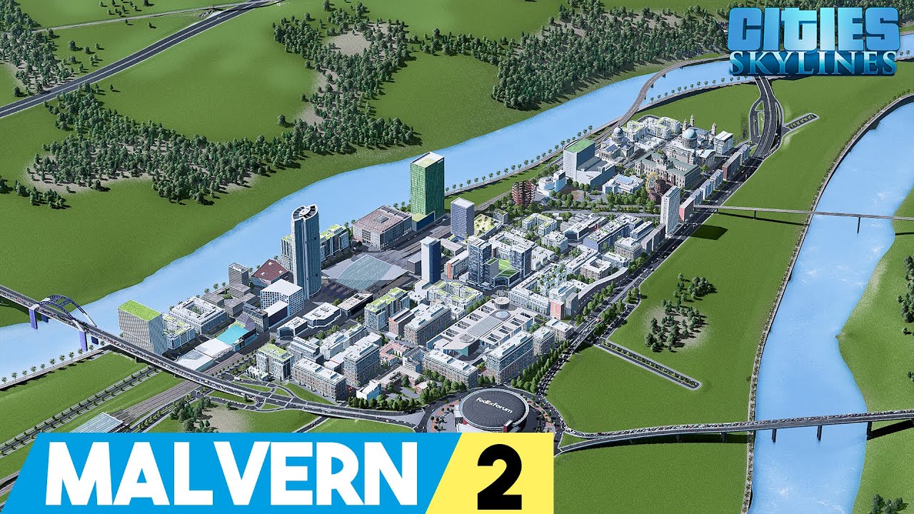 Central Station and Lower Downtown [2] ‹Cities: Skylines 'Malvern'›