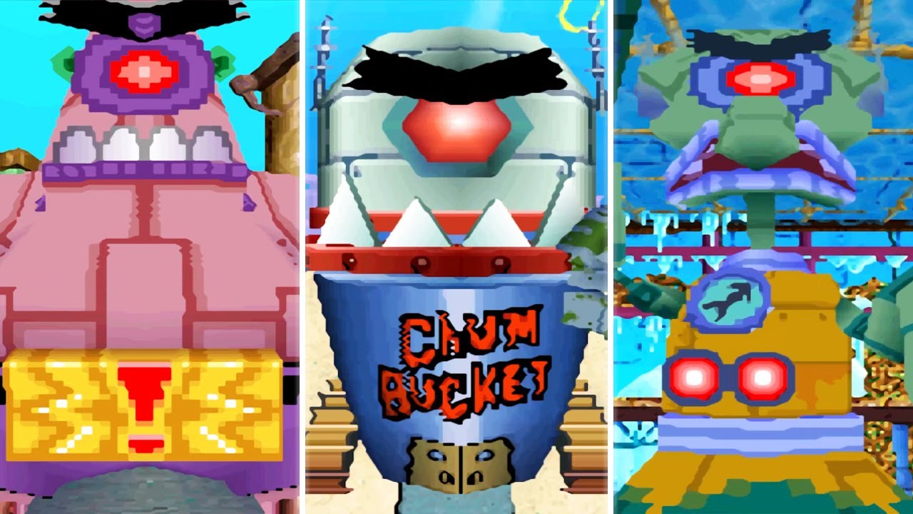 SpongeBob's Truth or Square DS - All Bosses