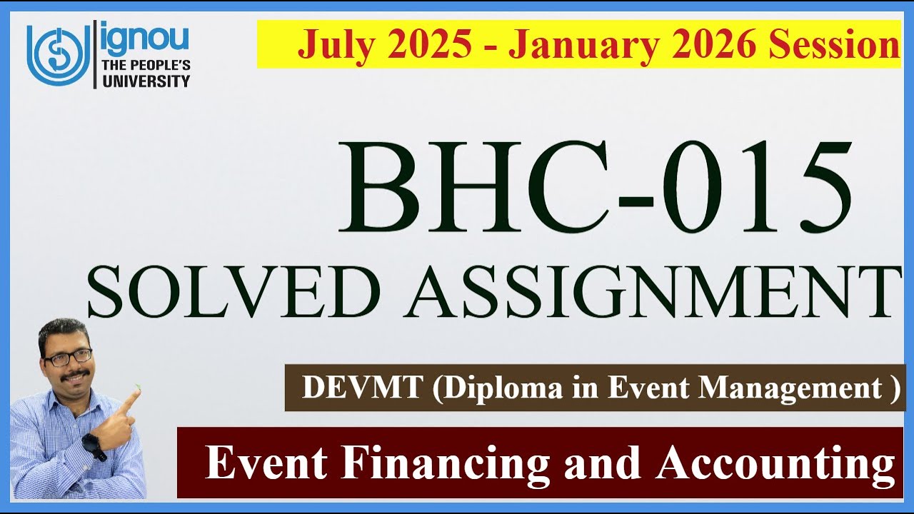IGNOU BHC-015 Solved Assignment July 2025 & January 2026 | Event Marketing | DEVMT